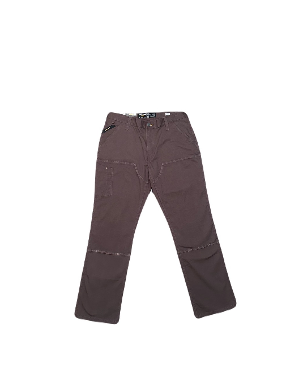 Ariat Rebar M4 Relaxed Straight Leg Double Knee Pants Brown 34x32 NWT